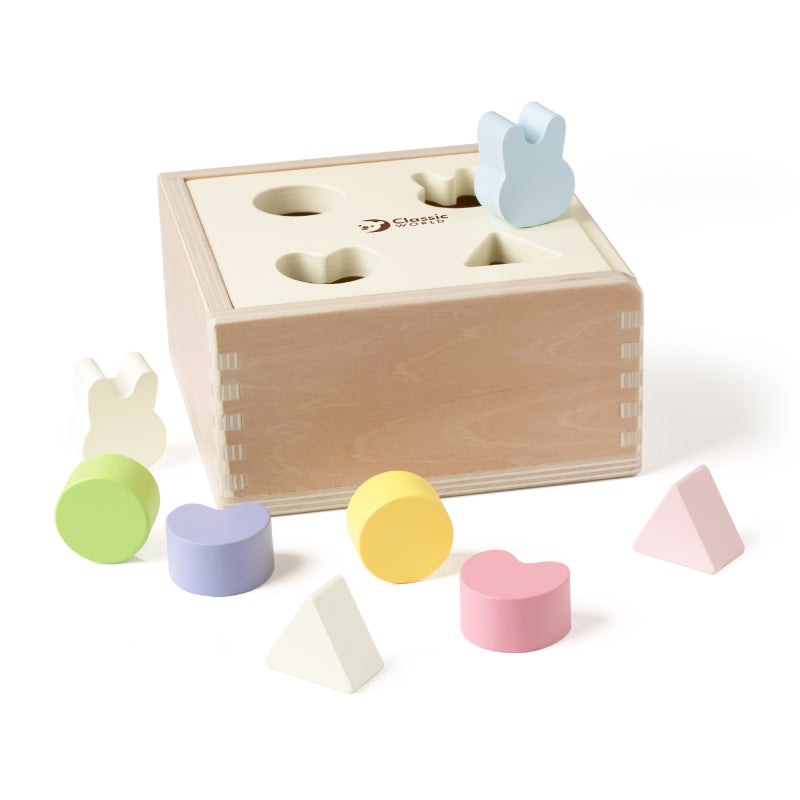 4-CLASSIC WORLD Układanie Kształtów Sorter Drewniany dla Dzieci 10 el.-4