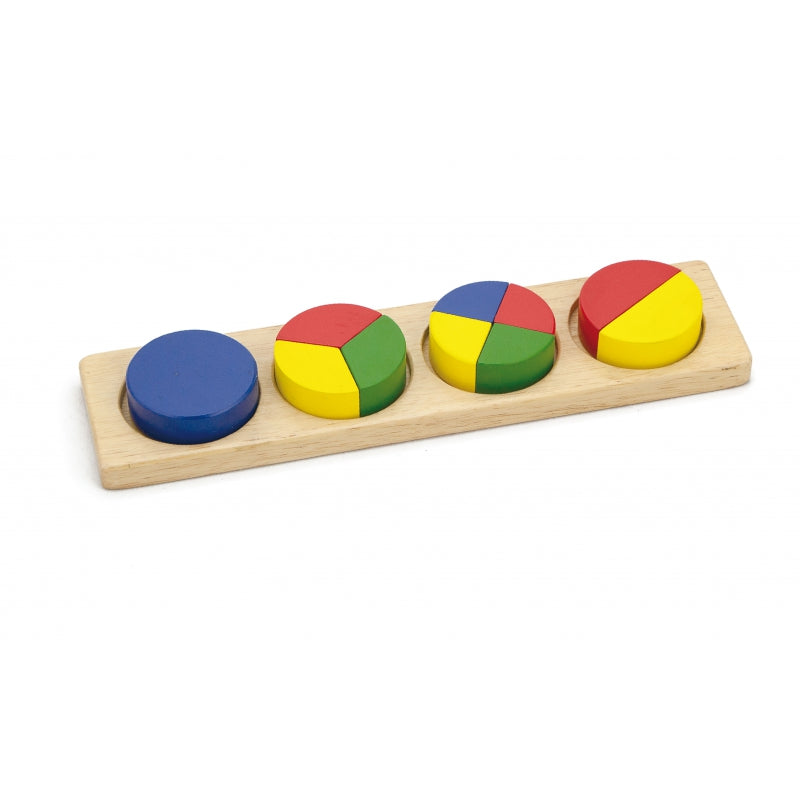 4-Drewniana Układanka Viga Klocki Matematyczne Ułamki 11 Elementów Montessori-4