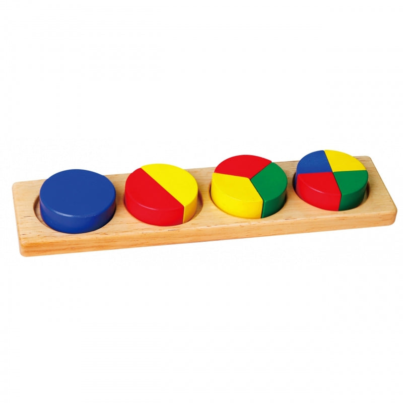 3-Drewniana Układanka Viga Klocki Matematyczne Ułamki 11 Elementów Montessori-3