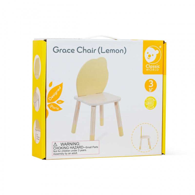 11-CLASSIC WORLD Pastelowe Krzesełko Grace dla Dzieci 3+ (Lemon)-11