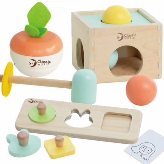 1-CLASSIC WORLD Pastelowy Zestaw Edukacyjny dla Dzieci Box od 12 do 18 miesiąca-1