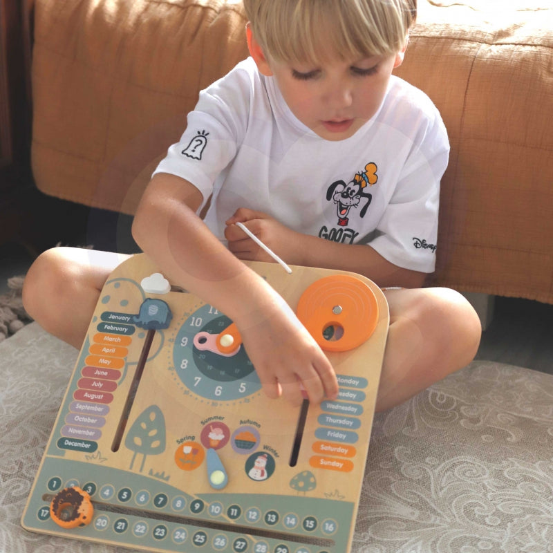 2-VIGA PolarB Drewniany Kalendarz i Zegar Montessori-2